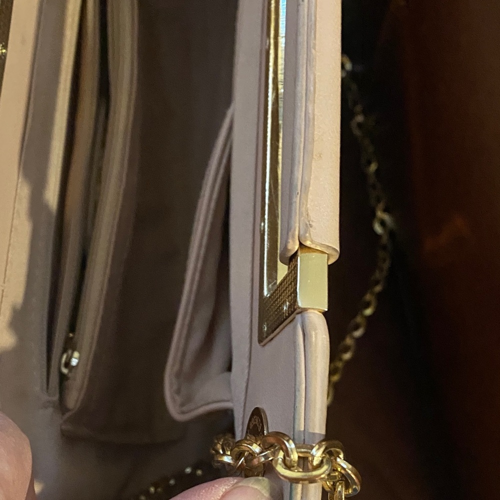 Madison West Pink Crossbody Bag with Gold Accents - Picture 3 of 7
